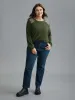 Leopard Shoulders Stretchy Textured T-shirt sold by Bloomchic