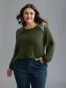 Leopard Shoulders Stretchy Textured T-shirt sold by Bloomchic