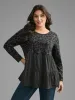 Leopard Print Ruffle Layered Hem Jersey Top sold by Bloomchic