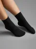 3 pairs Plain Textured Mid-Calf Socks sold by Bloomchic