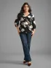 Overlap Collar Floral Print Blouse sold by Bloomchic