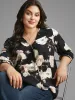 Overlap Collar Floral Print Blouse sold by Bloomchic