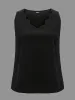 Solid V Neck Laser Cut Tank Top sold by Bloomchic