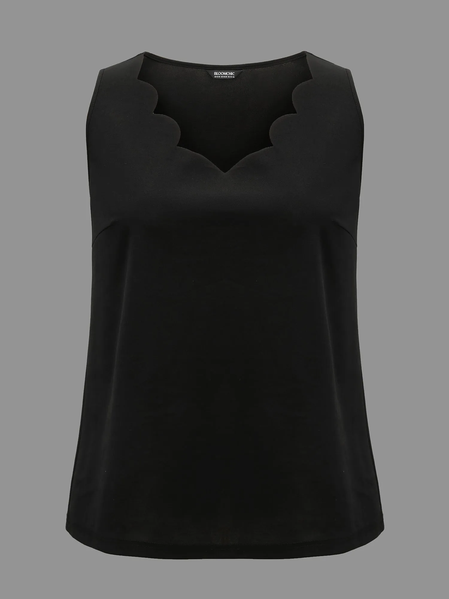 Solid V Neck Laser Cut Tank Top sold by Bloomchic product image thumbnail 5