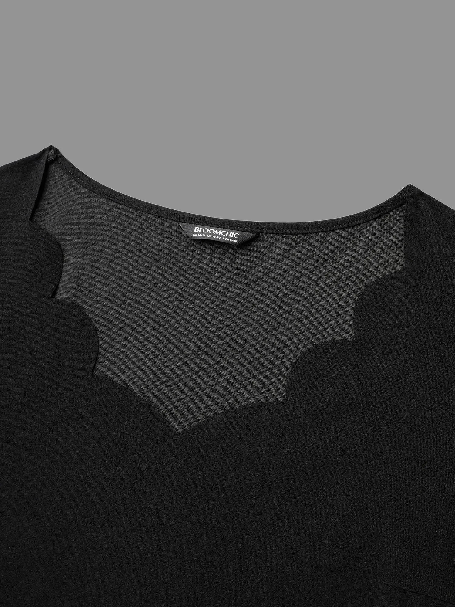 Solid V Neck Laser Cut Tank Top sold by Bloomchic product image thumbnail 4