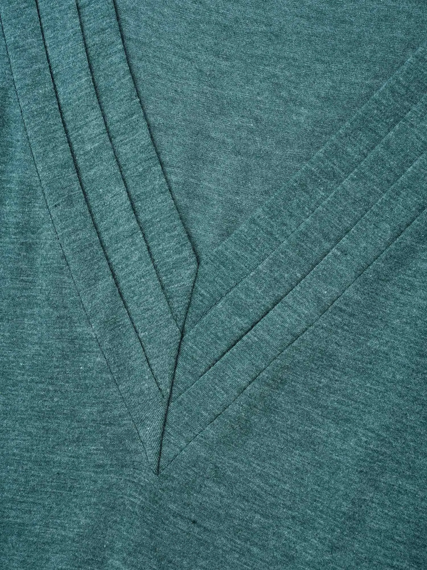 Solid V Neck Pleated Knit Dress sold by Bloomchic product image thumbnail 5