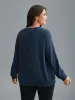 Star Embroidered Slightly Stretchy Sweatshirt sold by Bloomchic
