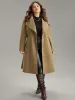 Plain Pocket Belted Lapel Collar Tunic Coat sold by Bloomchic