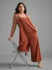 Solid Corduroy Wide Leg Overall sold by Bloomchic