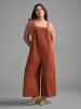 Solid Corduroy Wide Leg Overall sold by Bloomchic