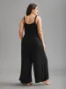 Sheer Lace Neckline Textured Pajamas Jumpsuit sold by Bloomchic
