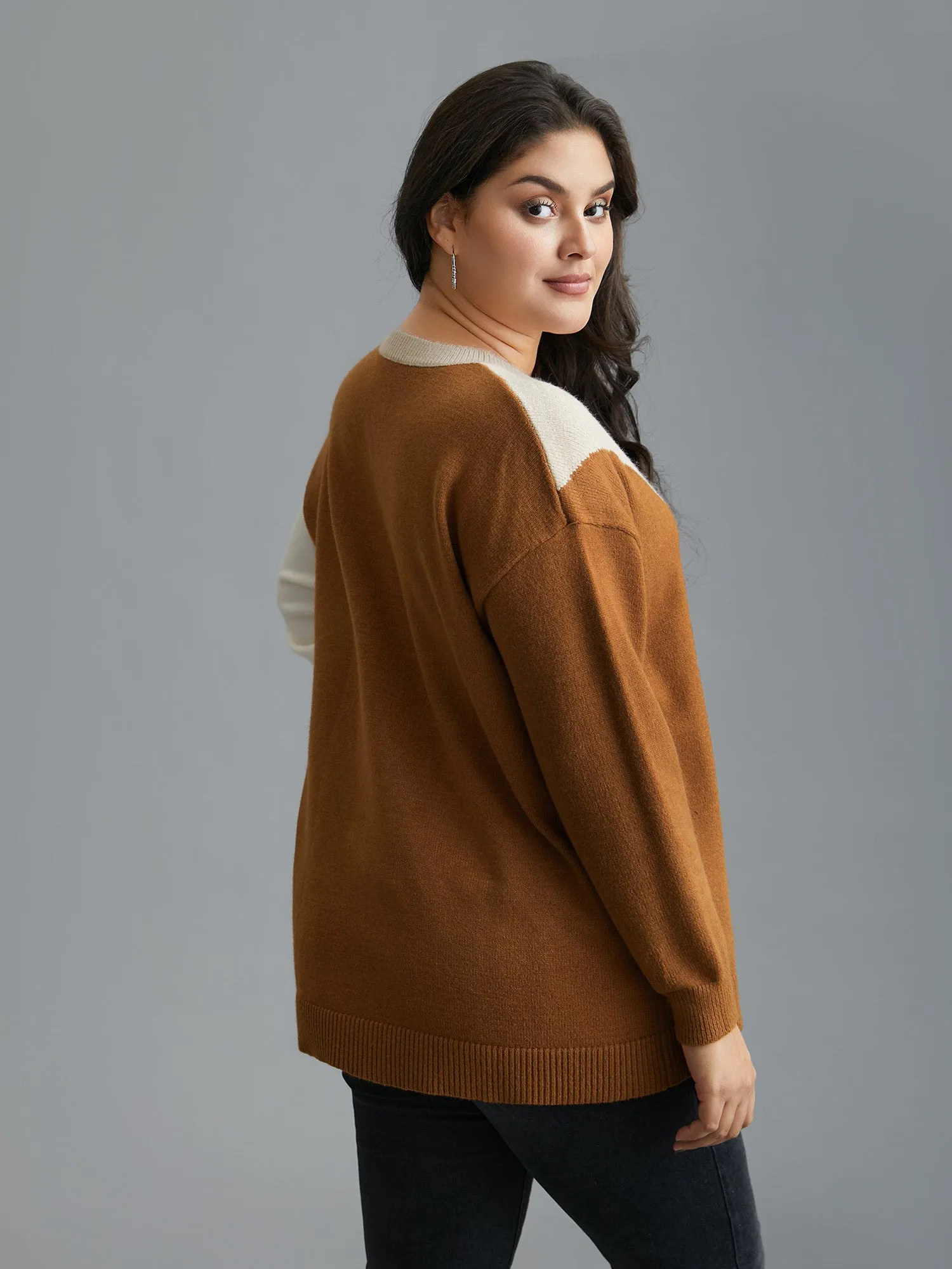 Supersoft Essentials Color Block Crew Neck Pullover sold by Bloomchic product image thumbnail 2