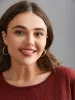 Simple Teardrop Design Hoop Earrings sold by Bloomchic