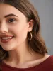 Simple Teardrop Design Hoop Earrings sold by Bloomchic