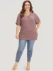 Plain Waffle Knit Plicated Detail Guipure Lace Flutter Sleeve T-shirt sold by Bloomchic