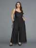 Cross Back Straps Cowl Neck Jumpsuit sold by Bloomchic