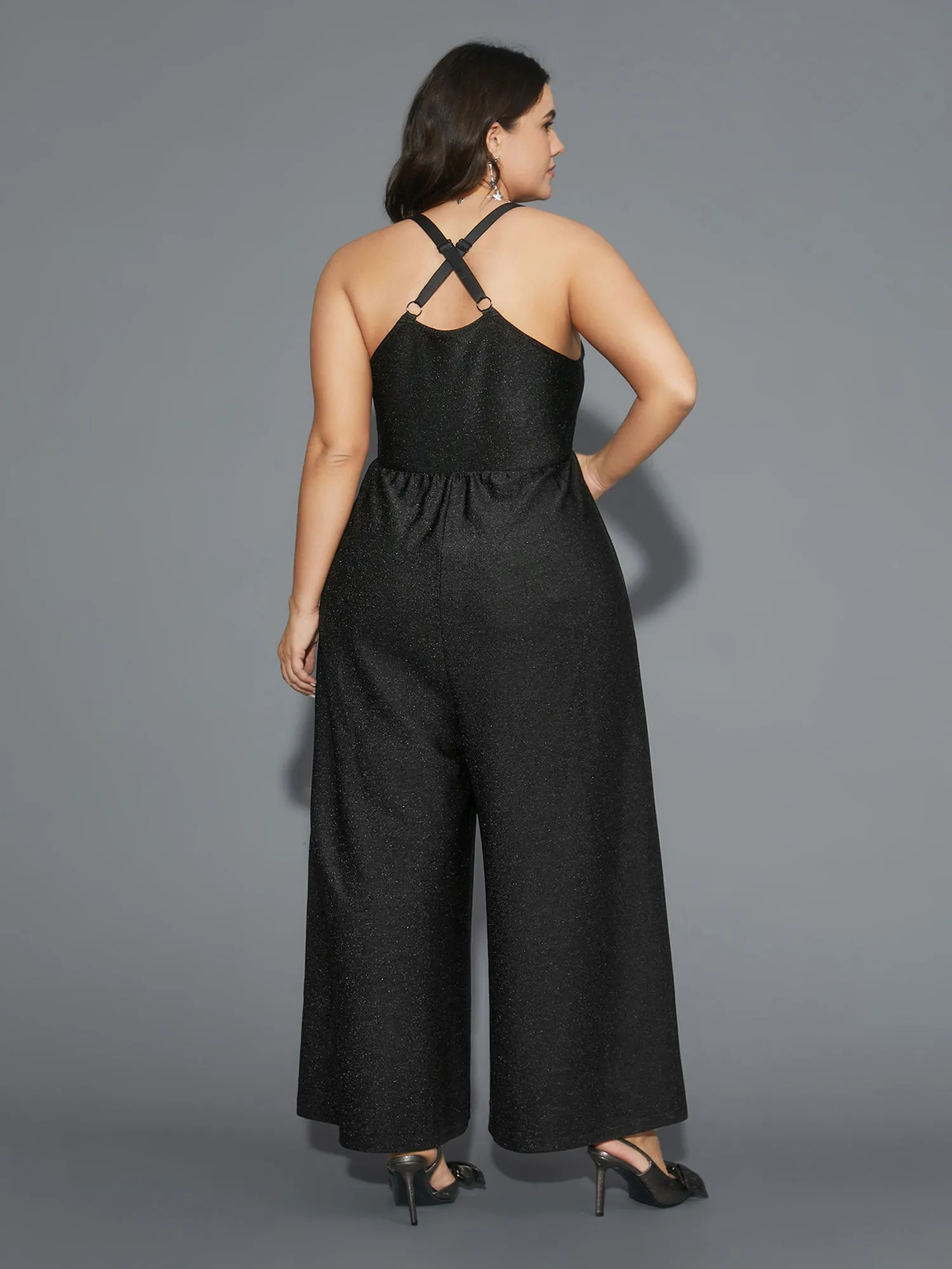 Cross Back Straps Cowl Neck Jumpsuit sold by Bloomchic product image thumbnail 5