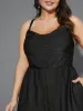 Cross Back Straps Cowl Neck Jumpsuit sold by Bloomchic