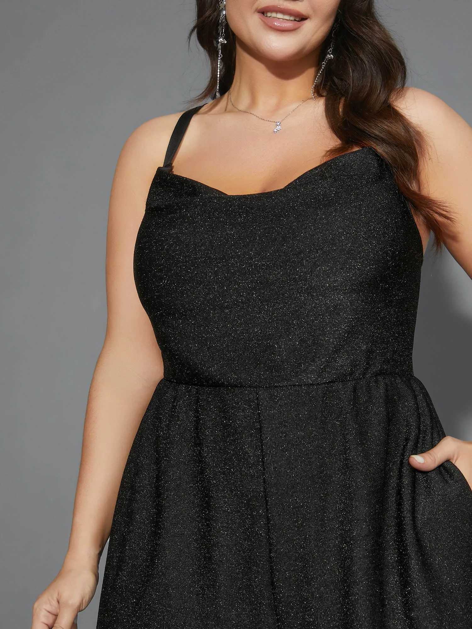 Cross Back Straps Cowl Neck Jumpsuit sold by Bloomchic product image thumbnail 2