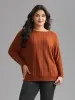 Textured Sleeves Buttons Round Neck Knit Top sold by Bloomchic