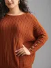 Textured Sleeves Buttons Round Neck Knit Top sold by Bloomchic