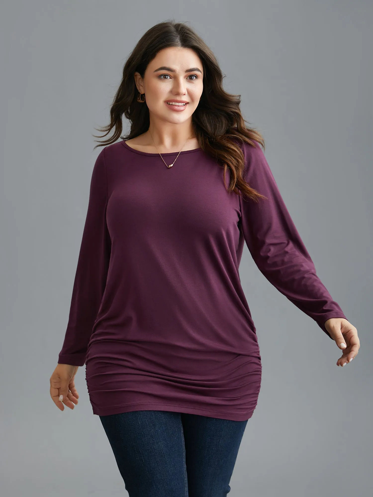 Very Stretchy Supersoft Slim-Fit T-shirt sold by Bloomchic product image thumbnail 4