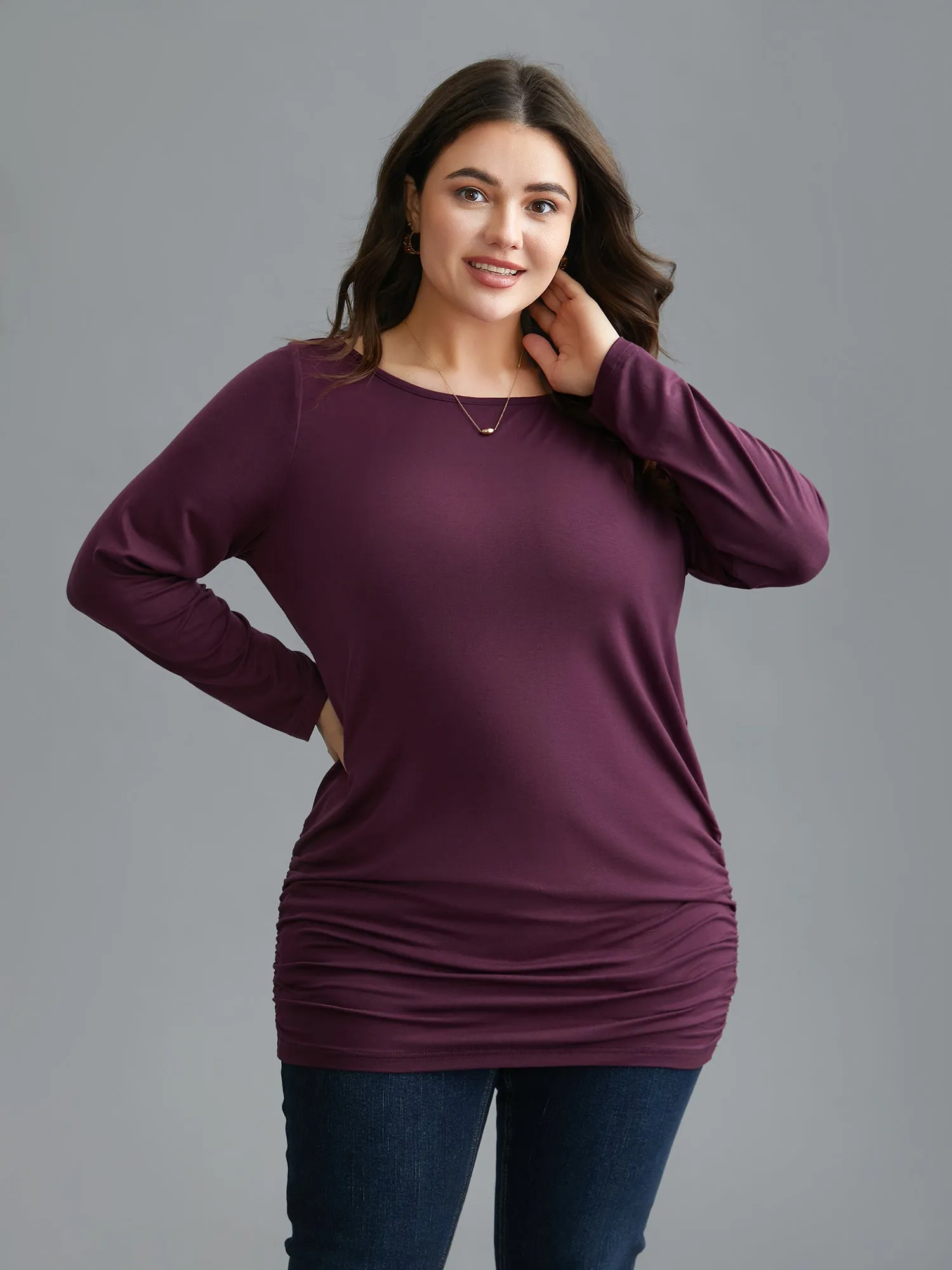 Very Stretchy Supersoft Slim-Fit T-shirt sold by Bloomchic product image thumbnail 2