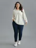 Textured Cut-out Elastic Round Neck T-shirt sold by Bloomchic