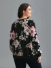 Big Flowers Crew Neck Elastic Sweatshirt sold by Bloomchic
