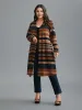 Multi-Color Striped Open-Front Long Jacket sold by Bloomchic