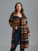 Multi-Color Striped Open-Front Long Jacket sold by Bloomchic