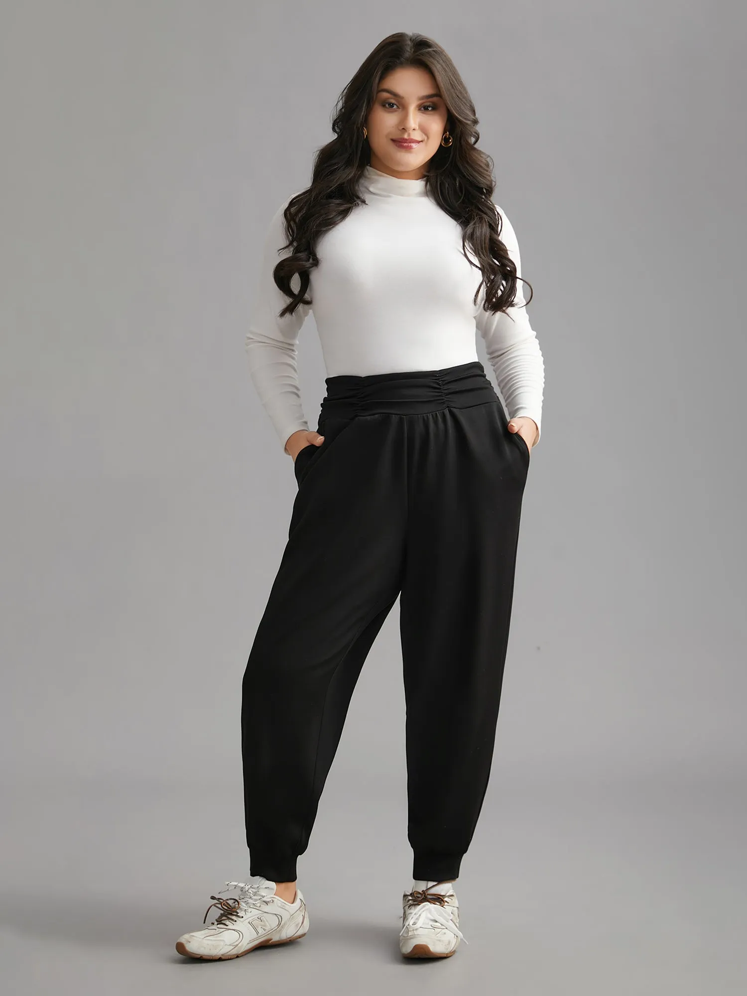 Supersoft Essentials Elastic Waist Pockets Jogger Pants sold by Bloomchic product image thumbnail 2