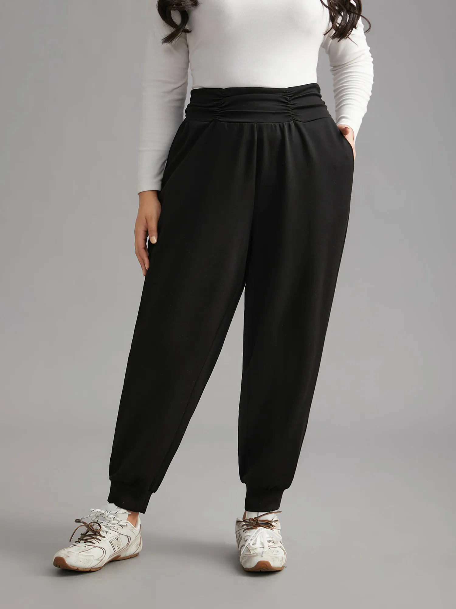Supersoft Essentials Elastic Waist Pockets Jogger Pants sold by Bloomchic