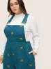 Corduroy Floral Embroidered Pocket Cami Jumpsuit sold by Bloomchic