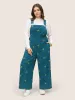 Corduroy Floral Embroidered Pocket Cami Jumpsuit sold by Bloomchic