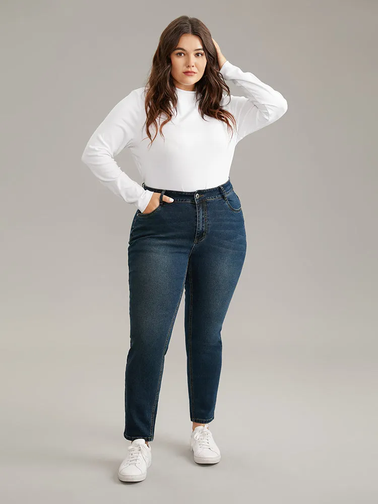 Dark Wash High Stretch Skinny Jeans sold by Bloomchic product image thumbnail 2