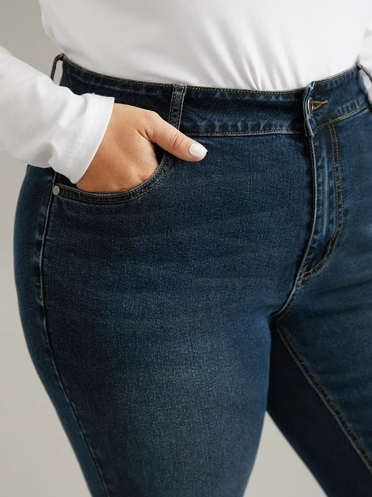 Dark Wash High Stretch Skinny Jeans sold by Bloomchic product image thumbnail 4