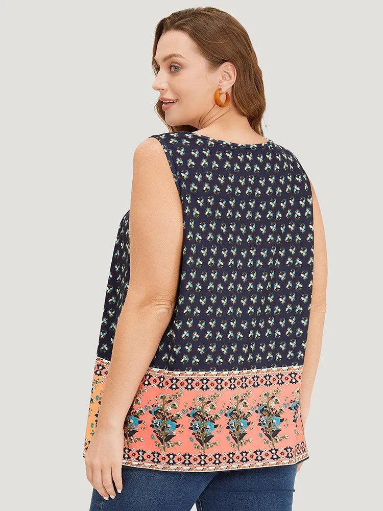 Bandana Print Round Neck Tank Top sold by Bloomchic product image thumbnail 5