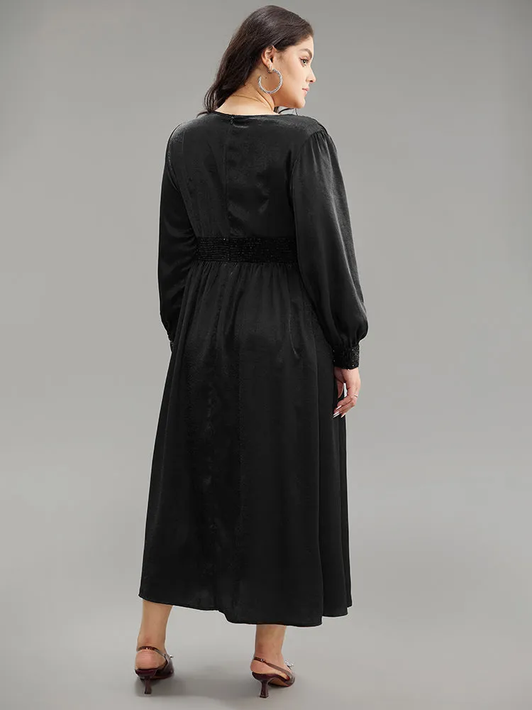 Plain Sequin Patchwork Texture Dress sold by Bloomchic product image thumbnail 3