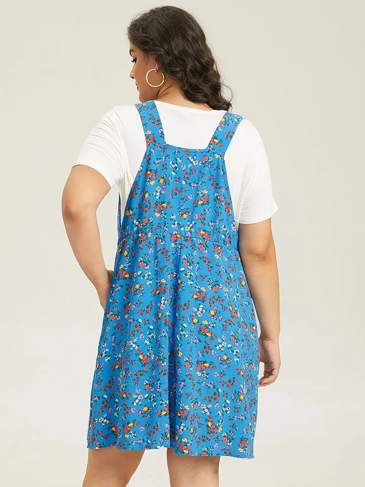 Ditsy Floral Pocket Zipper Overall Cami Dress sold by Bloomchic product image thumbnail 5