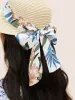 Tropical Print Scarf Woven Sun Hat sold by Bloomchic