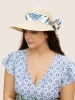 Tropical Print Scarf Woven Sun Hat sold by Bloomchic