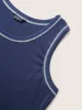 Rib Knit Contrast Topstitching Tank Top sold by Bloomchic