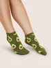 5 Pairs Vintage Fruit Print Low Cut Socks sold by Bloomchic