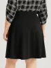 Plain Elastic Waist Drape Skirt sold by Bloomchic