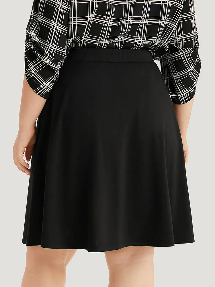 Plain Elastic Waist Drape Skirt sold by Bloomchic product image thumbnail 5