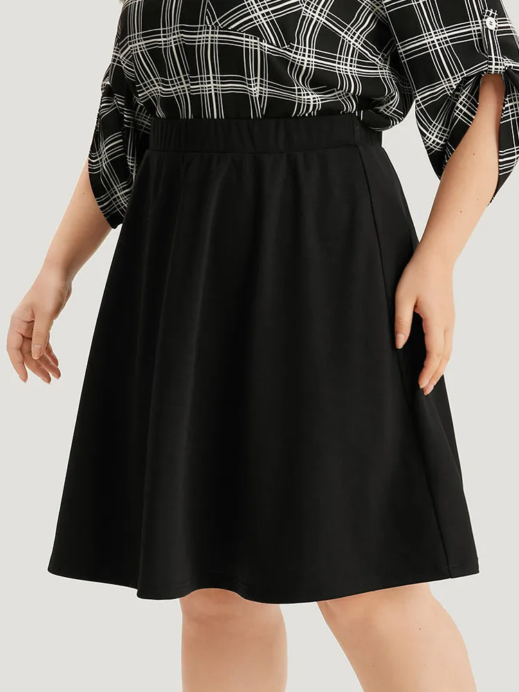 Plain Elastic Waist Drape Skirt sold by Bloomchic product image thumbnail 4