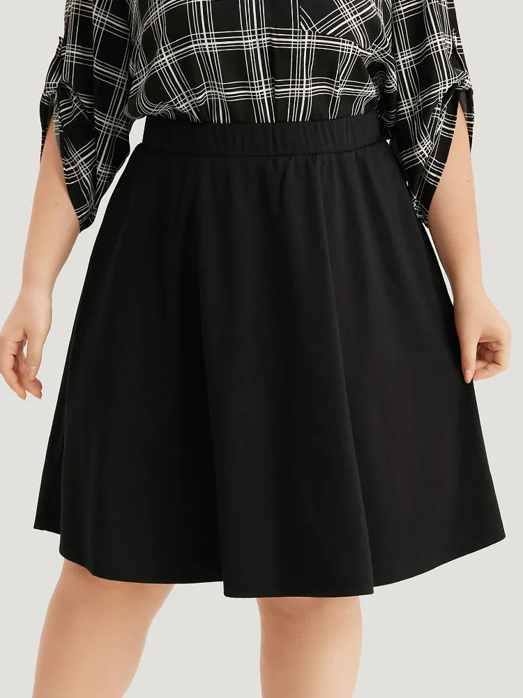 Plain Elastic Waist Drape Skirt sold by Bloomchic product image thumbnail 3