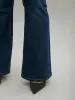 Plain Flare Leg High Rise Full Length Jeans sold by Bloomchic