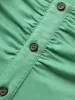 Solid Ruched Button Detail Adjustable Straps Dress sold by Bloomchic